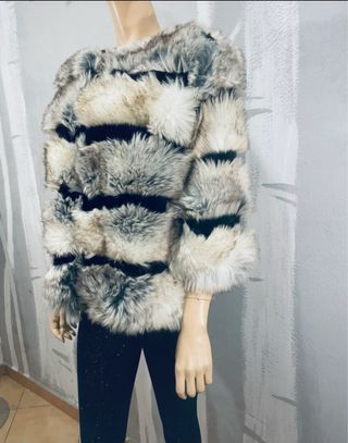 Eco pelliccia pelo lungo soffice tg.S/M