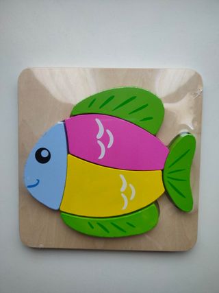 Puzzle de Madera Pez Multicolor