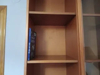 Vitrina madera con puerta cristal corredera