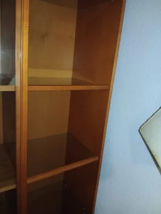 Vitrina madera con puerta cristal corredera