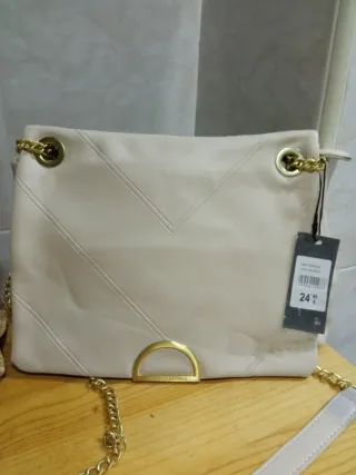 Bolso Paco Martínez Nuevo Beige y Dorado
