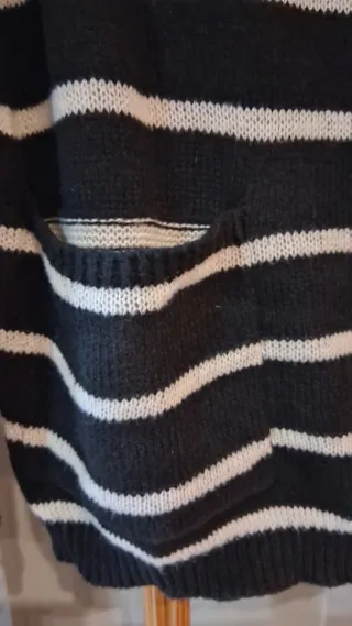 Jersey rayas negro y blanco mujer