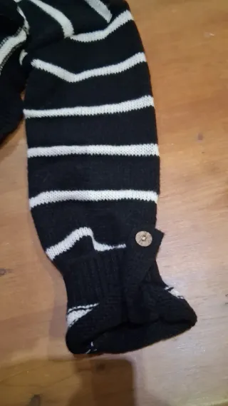 Jersey rayas negro y blanco mujer