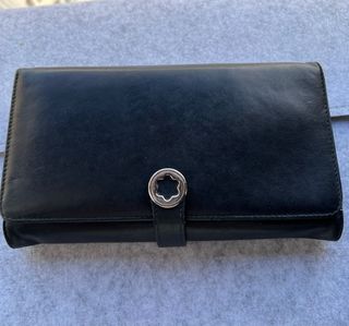 Portafoglio Montblanc Pelle Nero Donna Originale