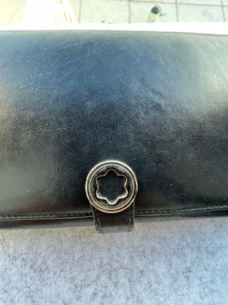 Portafoglio Montblanc Pelle Nero Donna Originale