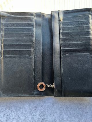 Portafoglio Montblanc Pelle Nero Donna Originale