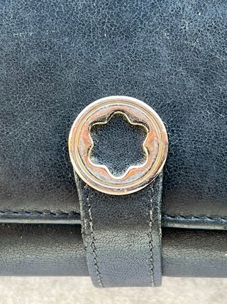 Portafoglio Montblanc Pelle Nero Donna Originale
