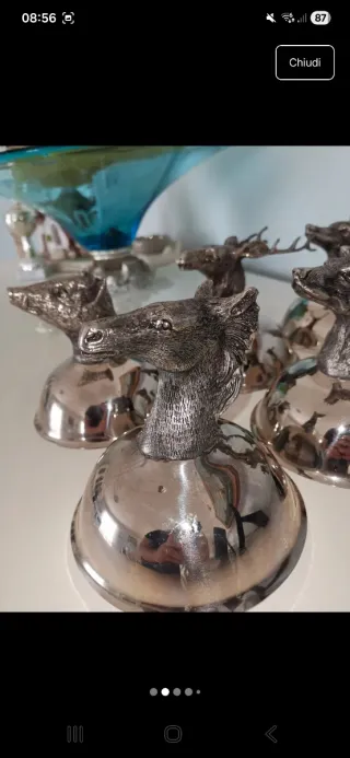 6 Calici Staffa MP Metallo Argento