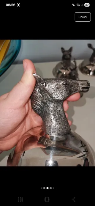 6 Calici Staffa MP Metallo Argento