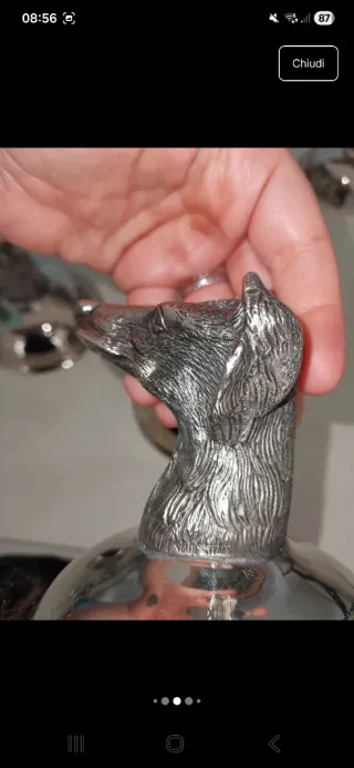 6 Calici Staffa MP Metallo Argento