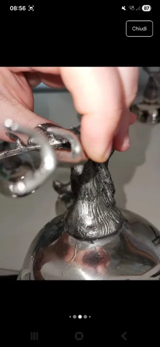 6 Calici Staffa MP Metallo Argento