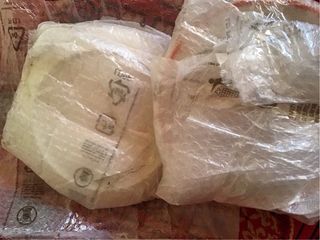 Set 2 Piatti Pizza Ceramica Rossi Bianchi