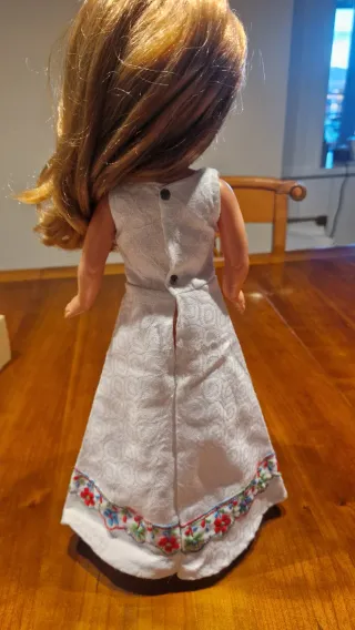 Vestido Chal Nancy Bordado Flores