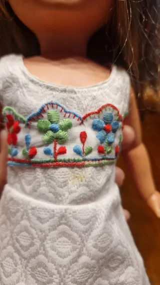 Vestido Chal Nancy Bordado Flores