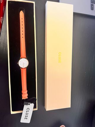 Reloj Cluse Blanco y Naranja