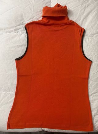 Jersey Burberry Naranja Cuello Alto