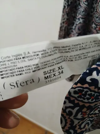 Blusa Sfera Estampada Talla 42/46 sin usar.