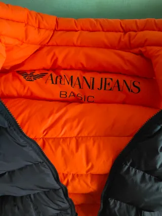 Gilet Armani Jeans double face nero/arancio