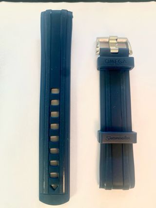 Cinturino silicone blu 20 mm  per Omega Seamaster