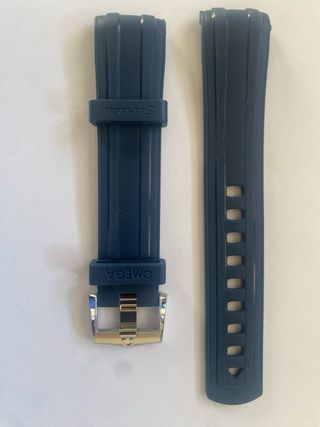 Cinturino silicone blu 20 mm  per Omega Seamaster