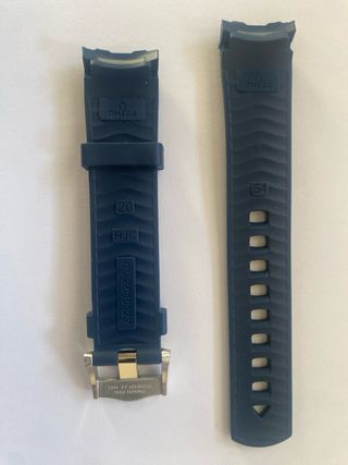 Cinturino silicone blu 20 mm  per Omega Seamaster