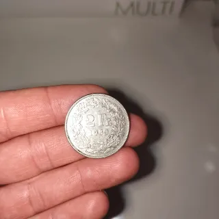 Moneda 2 Francos Suizos 1989