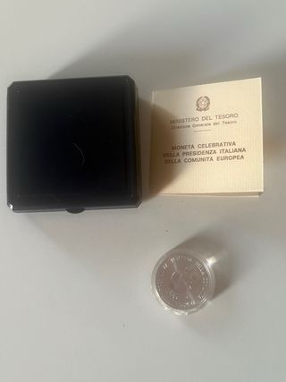 500 Lire Argento Celebrativa Presidenza Italiana