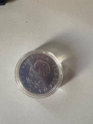 500 Lire Argento Celebrativa Presidenza Italiana