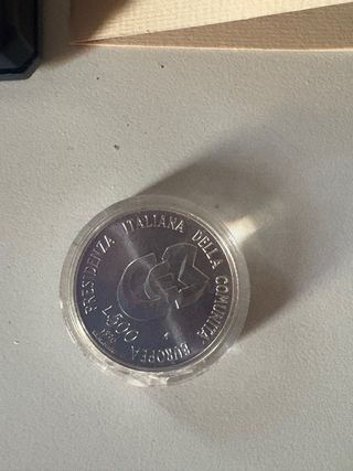 500 Lire Argento Celebrativa Presidenza Italiana