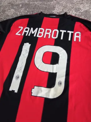 Maglia Ufficiale Milan Calcio ZAMBROTTA firmata