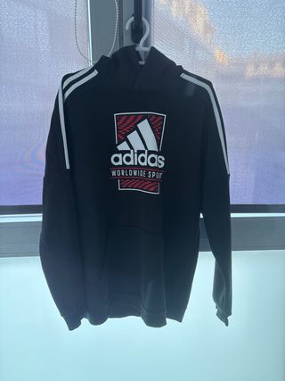 Sudadera Adidas Negra Talla M, 15-16 años