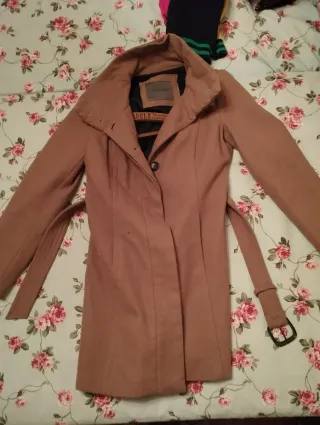 Abrigo paño 3/4 cuello alto