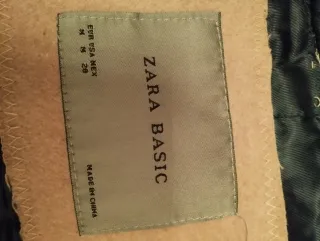 Abrigo paño 3/4 cuello alto