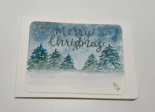 Tarjetas de Navidad pintadas a mano