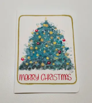 Tarjetas de Navidad pintadas a mano