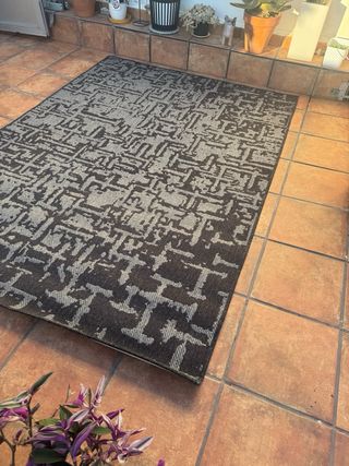 Alfombra Ikea Negra Gris 235x165