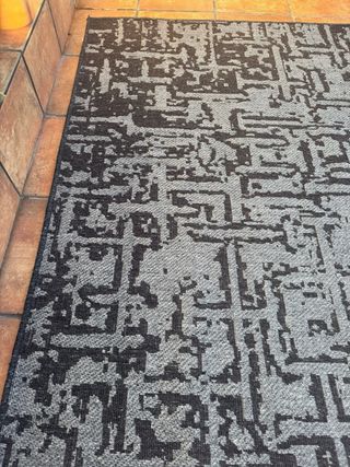Alfombra Ikea Negra Gris 235x165