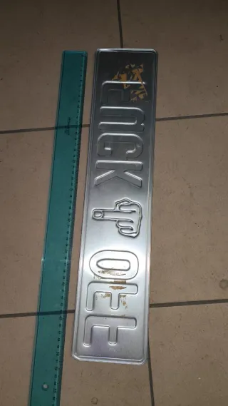 Targa finta in alluminio