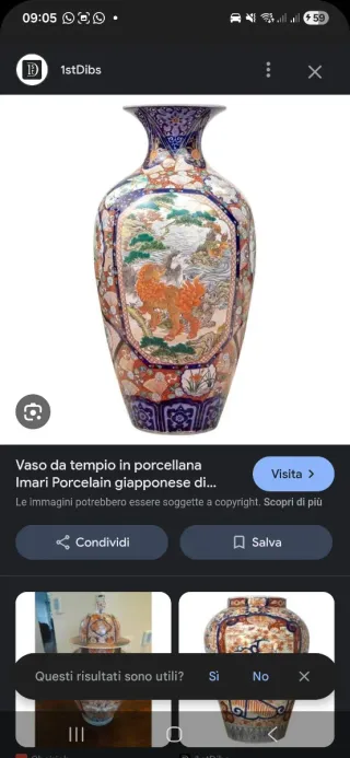 Vaso Giapponese Imari in Porcellana