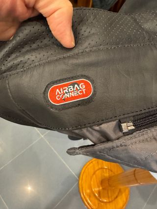 Turygan Cazadora de cuero negra para moto