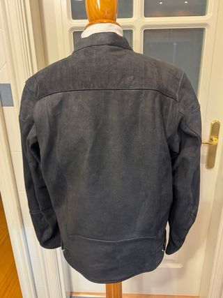 Turygan Cazadora de cuero negra para moto