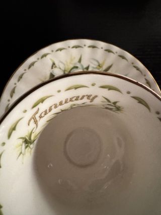 Royal Albert Tazzina e Piattino Gennaio