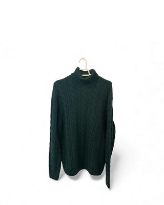 Jersey Zara ochos cuello alto verde