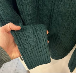 Jersey Zara ochos cuello alto verde