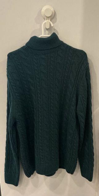 Jersey Zara ochos cuello alto verde
