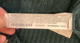 Jersey Zara ochos cuello alto verde