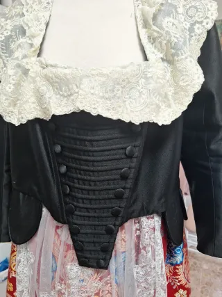 Corpiño de fallera negro