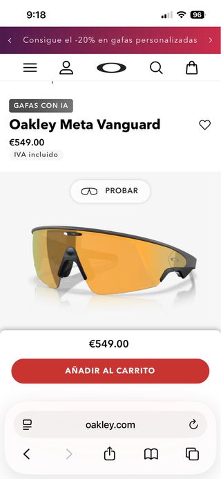 Oakley Meta Vanguard - Gafas Meta IA