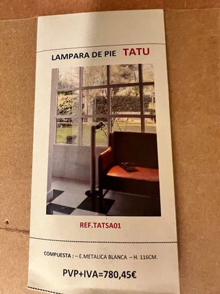 Lámpara de pie Tatu Santa & Cole Blanca