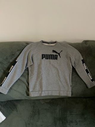 Sudadera Puma Gris Logo